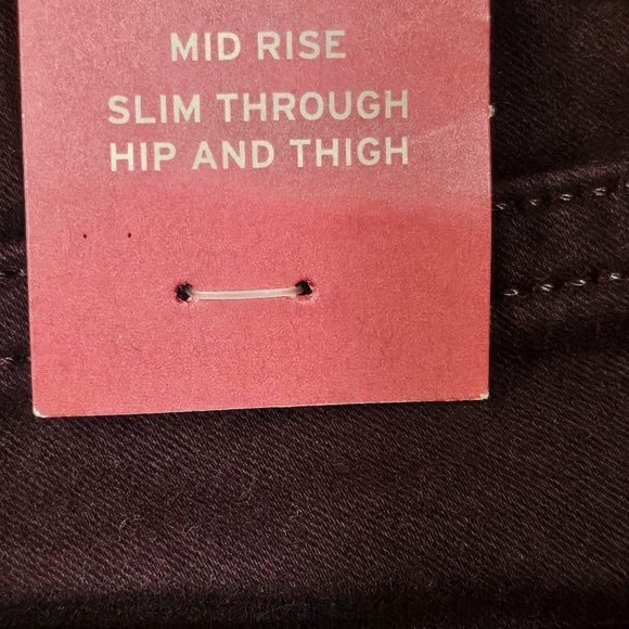 Levis 535 Super Skinny Jeans Leather Look Front Burgundy Wmn Sz 8 Med W29 | L30 - Picture 6 of 11